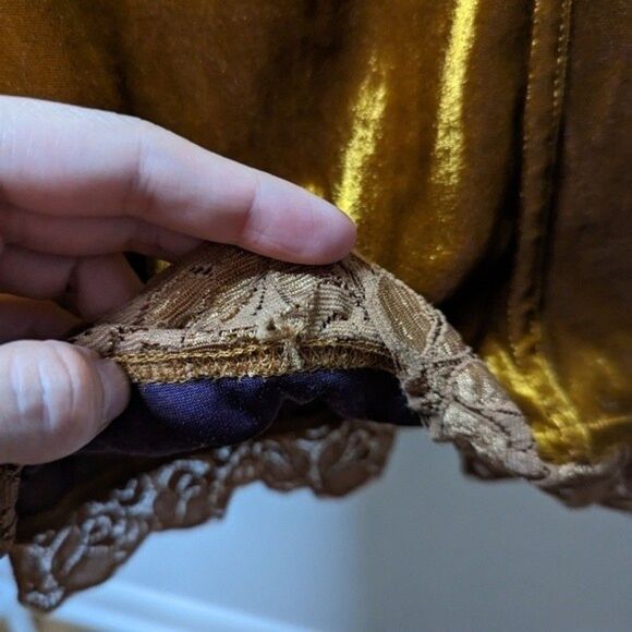 Copper velvet vintage chemise slipdress - Picture 5 of 6